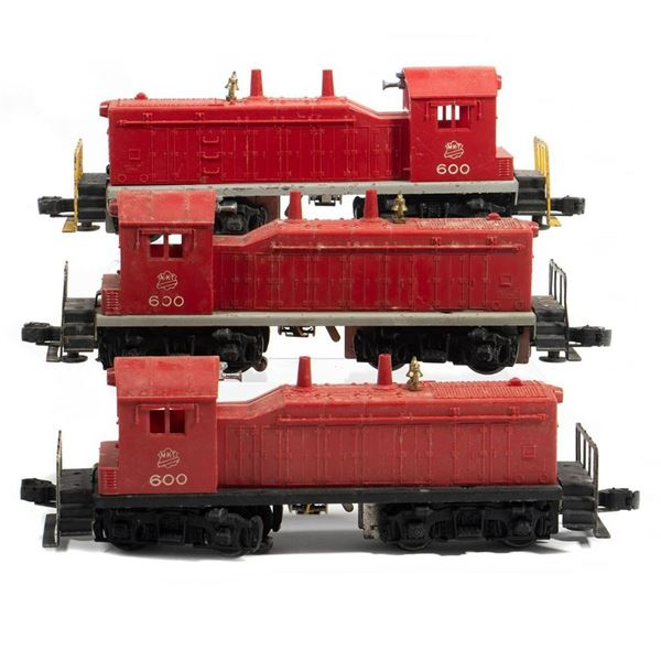 Lionel 600, 600, 600 MKT NW2 Diesel Locomotives