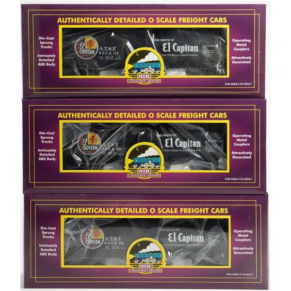 TTOS MTH O Gauge Santa Fe Tank Cars - 3 Car Set