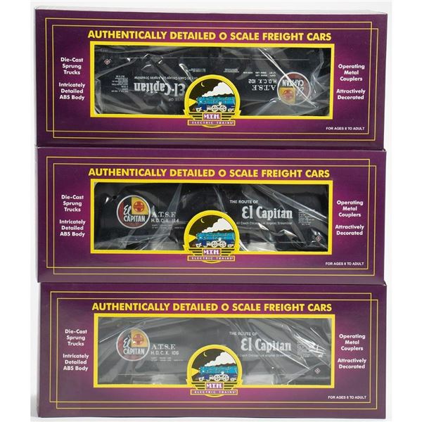 TTOS MTH O Gauge Santa Fe Tank Cars - 3 Car Set