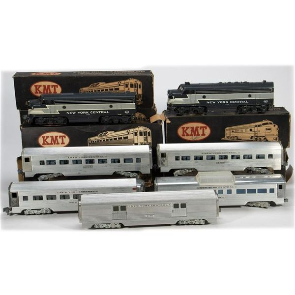 KMT New York Central A-A F Unit locomotives and 5 streamlined passenger cars