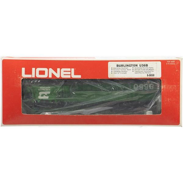 Lionel 6-8650 Burlington U36B Diesel Locomotive in original box.