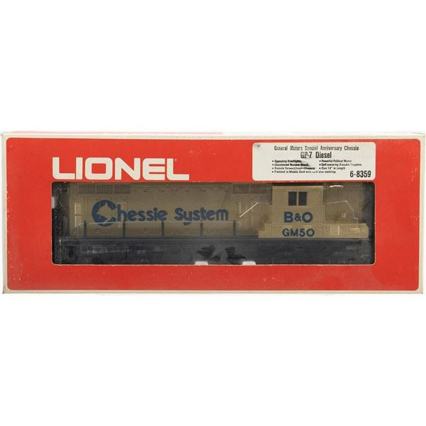 Lionel 6-8359 General Motors Special Anniversary Chess GP-7 Diesel Locomotive in original box.