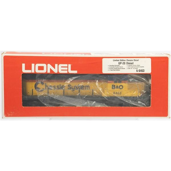 Lionel 6-8463 Limited Edition Chessie Diesel GP-20 Locomotive in original box.