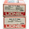 Image 2 : Lionel B&O F-3 A-B-A, 6-8363, 6-8364, 6-8468. A units in original boxes. B unit no box