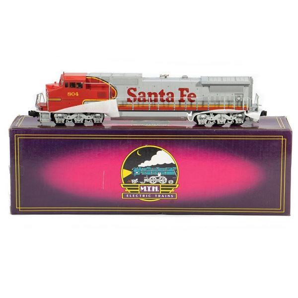 MTH Santa Fe CW No. 804 3 Rail General Electric DASH-8 40 Diesel Locomotive in original box.