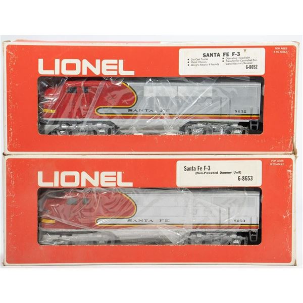 Lionel Santa Fe F-3 A-A: 6-8652 and 6-8653 in original boxes