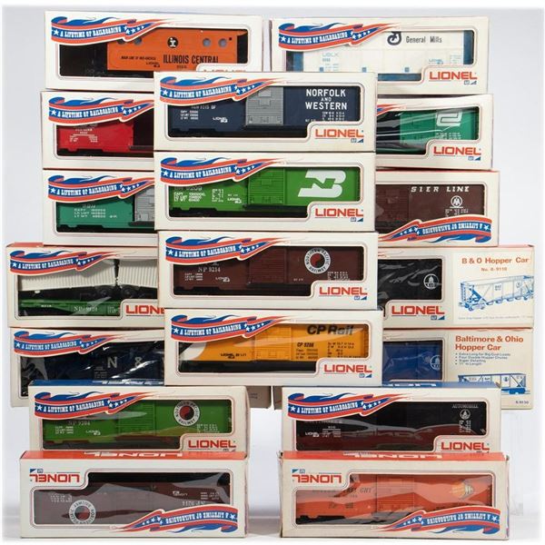 Lionel 18 Freight Cars in "Lifetime of Railroading" Boxes