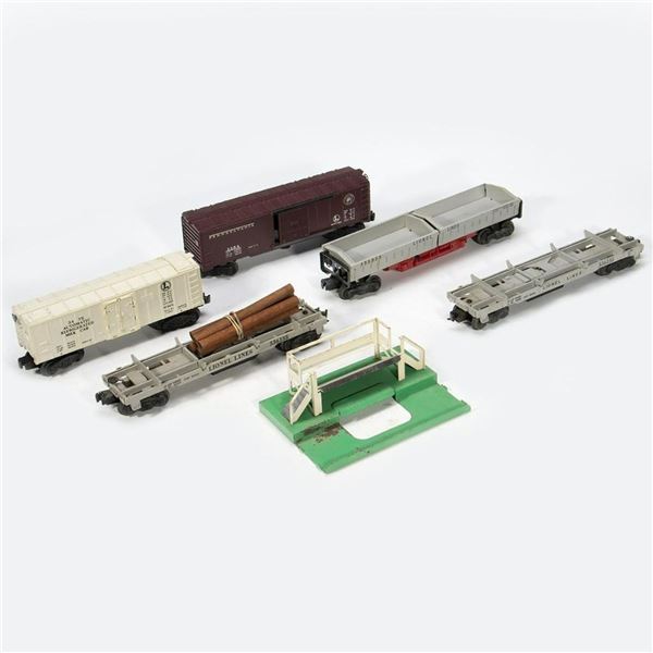 Lionel Action Cars: 3472, 3361, 3361, 3359, and 3484