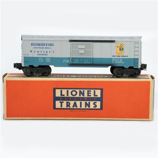 Lionel Postwar 6464-325 Baltimore and Ohio Sentinel Box Car with original box.