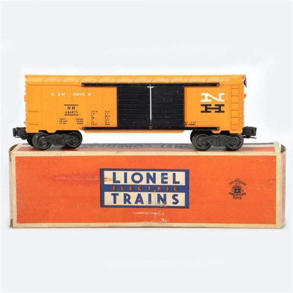 Lionel Postwar 6468 New Haven Automobile Box Car with White "N" in original box numbered 6468-25.
