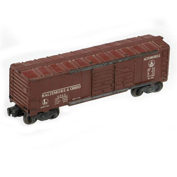 Lionel Postwar 6468 Tuscan Baltimore and Ohio Automobile Box Car