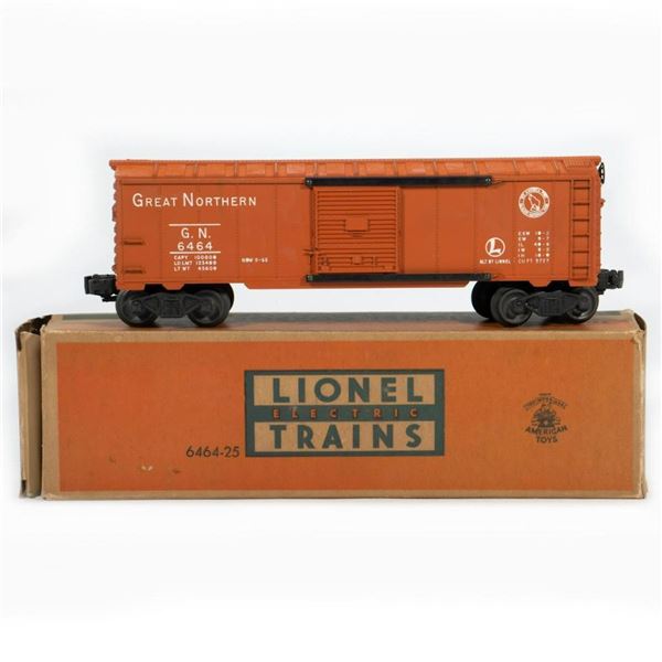 Lionel Postwar 6464-25 Orange Great Northern Box Car with original box