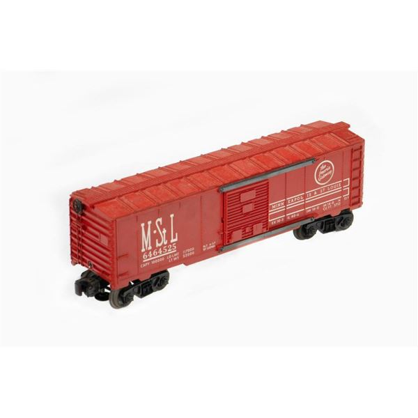 Lionel Postwar Red 6464-525 Minneapolis and St. Louis Box Car