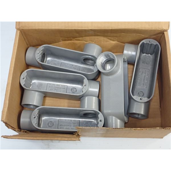 (5) New Killark CorroSafe # OLR-3 Conduit Body, 1"