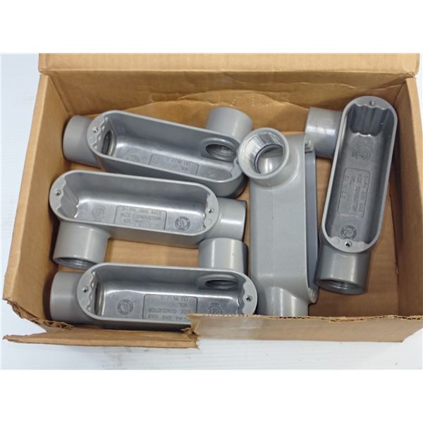 (5) New Killark CorroSafe # OLR-3 Conduit Body, 1 