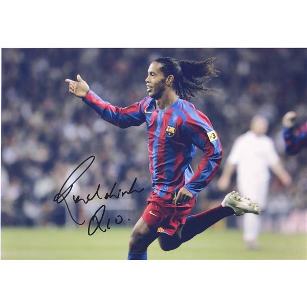 Ronaldinho  Autograph Signed Photo