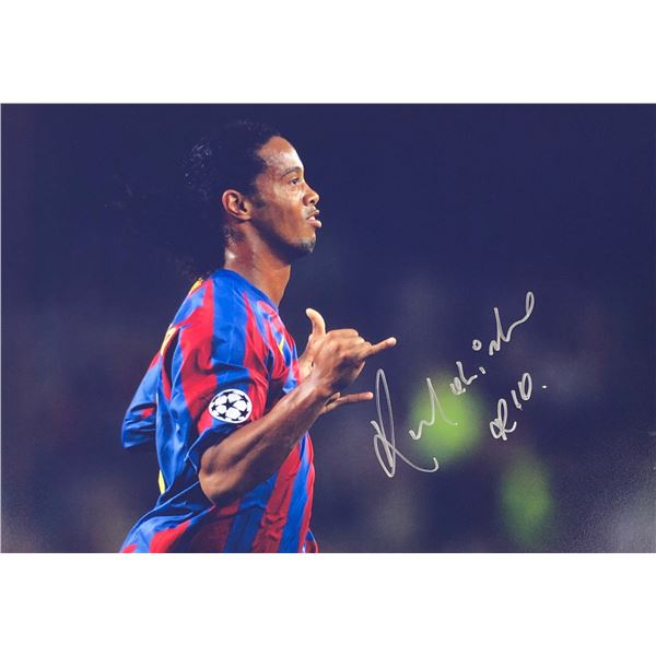 Ronaldinho  Autograph Signed Photo