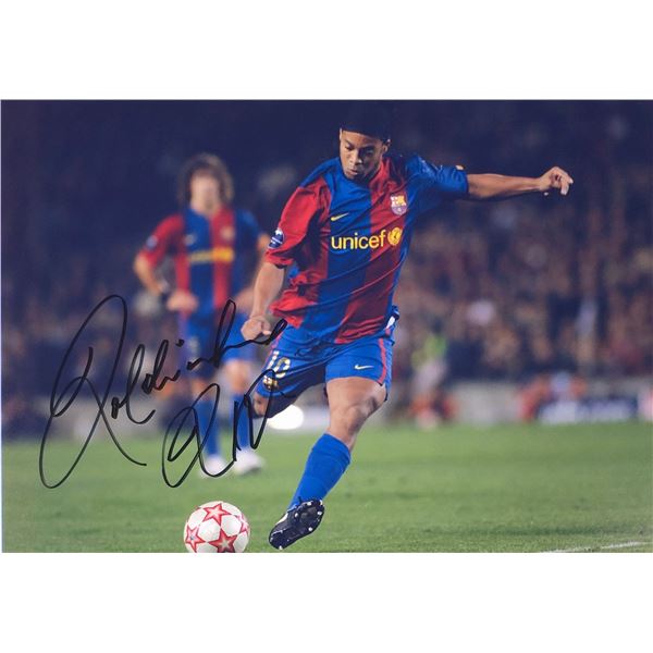 Ronaldinho  Autograph Signed Photo
