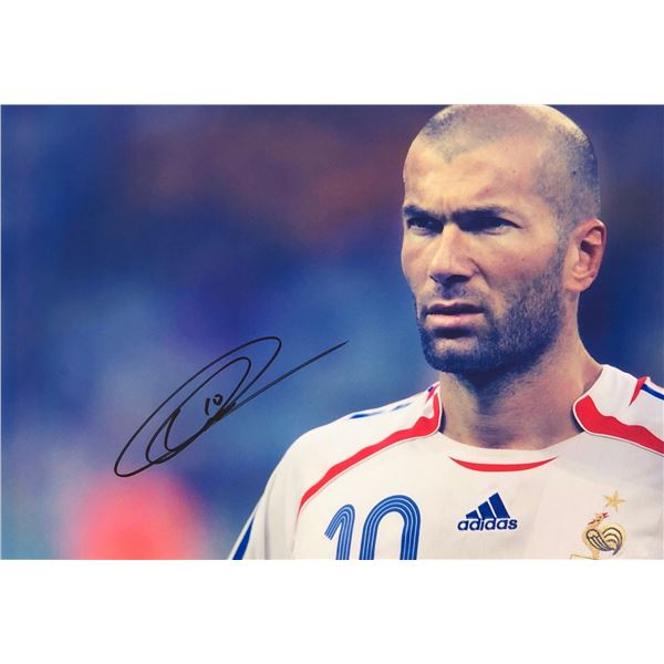 Zinedine Zidane  Autograph Signed Photo