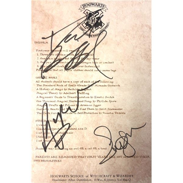 Autograph  Autograph Signed Harry Potter Prints