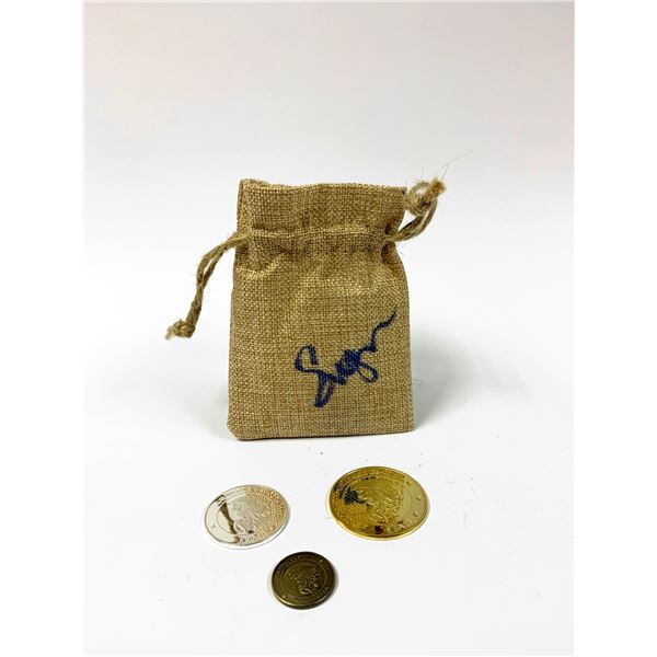 Autograph Signed Harry Potter Coins Pouch