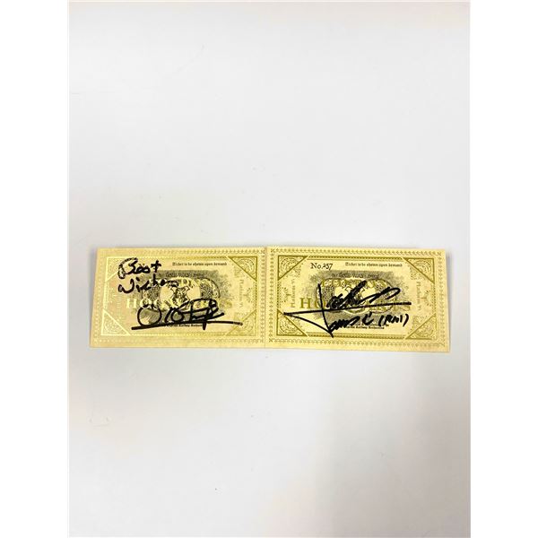 Autograph Signed Phelps brothers Train Ticket Set