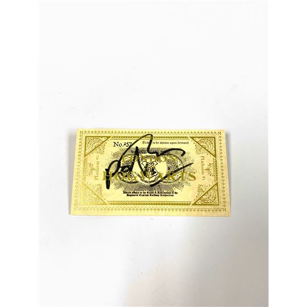 Autograph Signed Ralph Fiennes Train Ticket