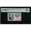 Image 1 : 25 Cent Fifth Issue Fractional PMG 65EPQ
