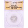 2014 Proof 1/4 oz Platinum JFK Apollo 11 Anniversary Medal ANACS MS69