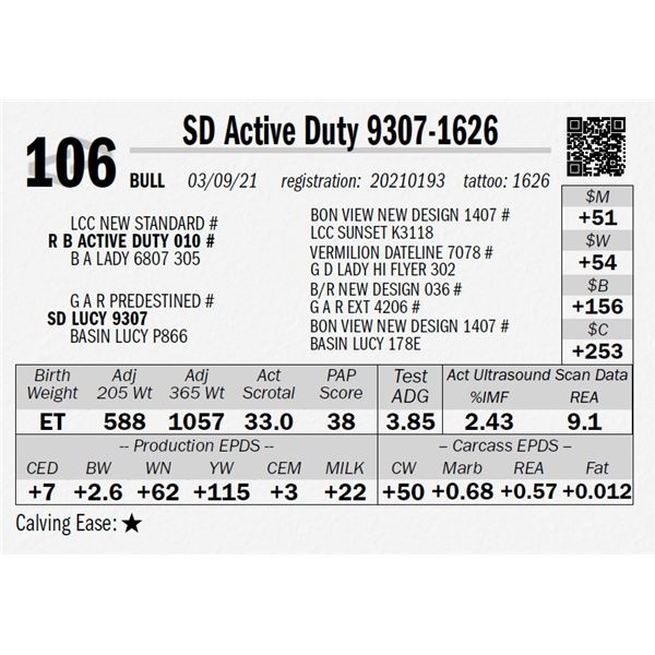 SD Active Duty 9307-1626