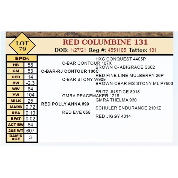 RED COLUMBINE 131