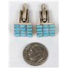 Image 5 : Native American Zuni Sterling Turquoise Cufflinks