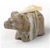 Image 1 : Zuni Picasso Marble Bear Fetish by Al Lasiloo