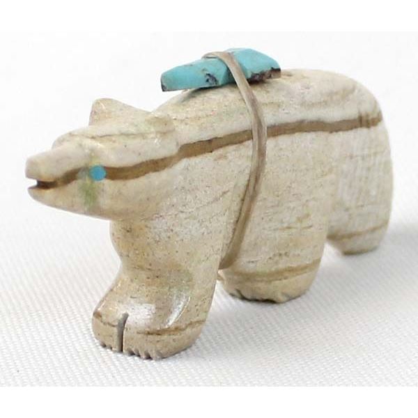 Zuni Picasso Marble Bushy Tail Fox Fetish, Nieto