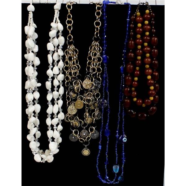 4 Handbeaded Necklaces by Kathy Kills Thunder