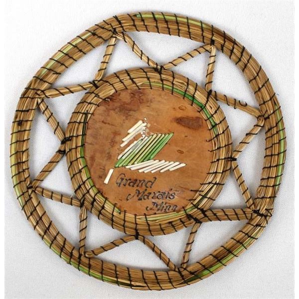 Chippewa Birch Bark and Porcupine Quill Basket