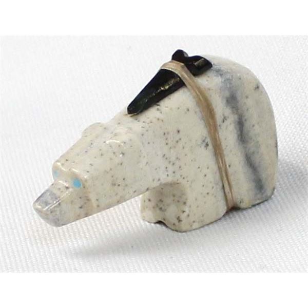 Native American Zuni Carved Stone Bear Fetish