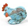 Image 5 : Zuni Turquoise Rooster Fetish by Derrick Kaamasee