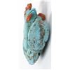 Image 9 : Zuni Turquoise Rooster Fetish by Derrick Kaamasee