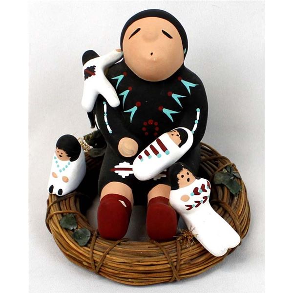 Hand Painted Ceramic Pottery Storyteller