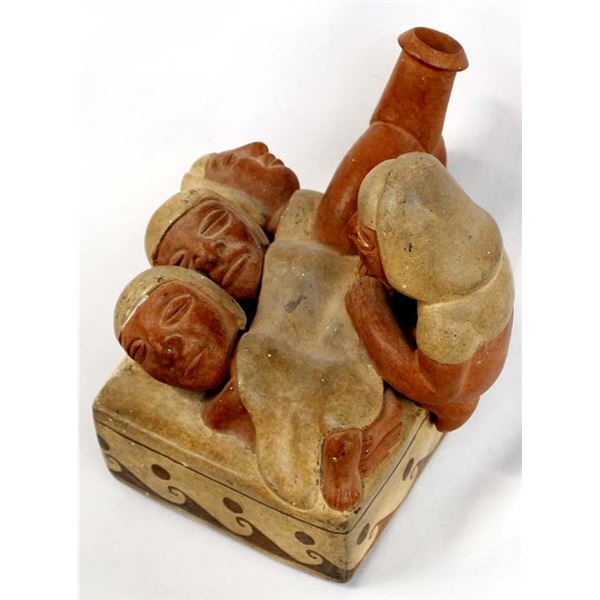 Moche' Culture Erotica Stirrup Pottery Replica