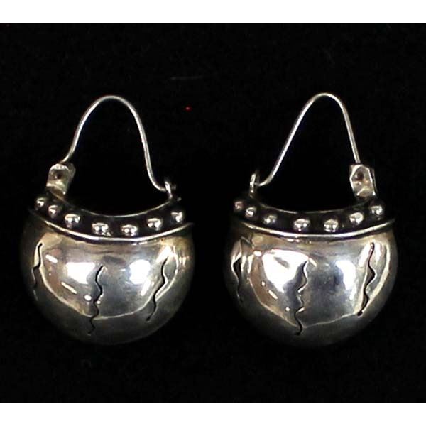 Unique Sterling Holloware Earrings