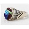 Image 1 : Native American Navajo Sterling Inlay Mosaic Ring