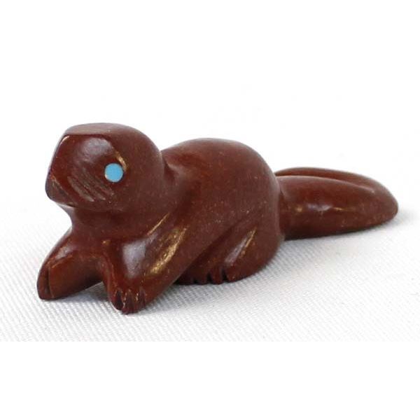 Zuni Pipestone Otter Fetish by Justin Red Elk