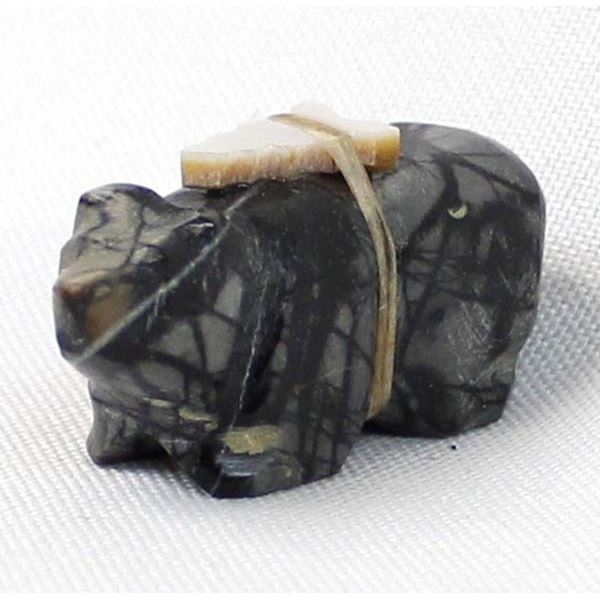Native American Zuni Picasso Marble Bear Fetish