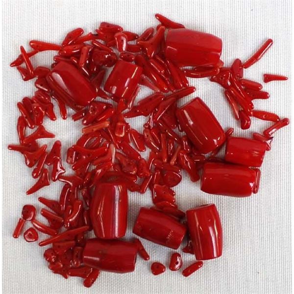 Collection of Loose Red Coral Beads