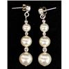 Image 1 : Sterling Pearl Dangle Earrings