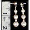 Image 4 : Sterling Pearl Dangle Earrings