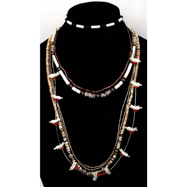 6 Bead Necklaces, Some Native American