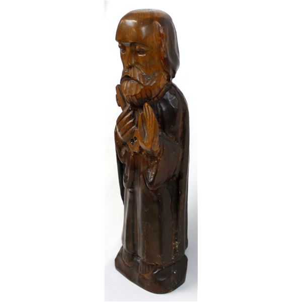 Vintage Hand Carved Wood Saint Peter Statue